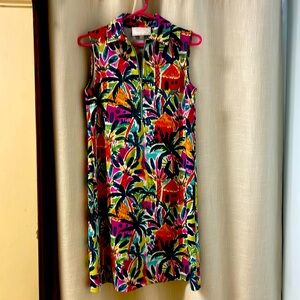 Pappagallo Tahitian Print Multi Cokored Dress